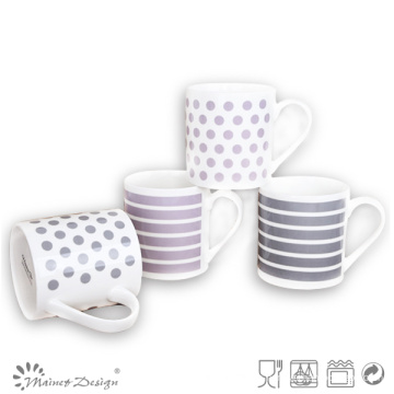 Taza de porcelana 11oz con elegante diseño de etiqueta